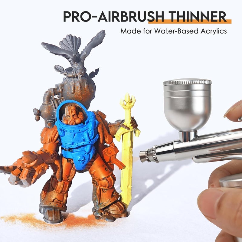 KOVIEDE 8.45 oz (250ml) Airbrush Thinner, Airbrush Paint Thinner for Acrylic Paints, Water-Based Air Brush Medium Improves Acrylic Paint Flow for Models Miniatures and DIY Crafts - Image 1